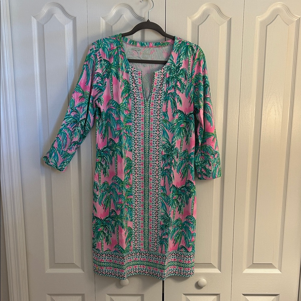 Lilly Pulitzer UPF 50+ Chilly Lilly Nadine Dress Pink Blossom, Large